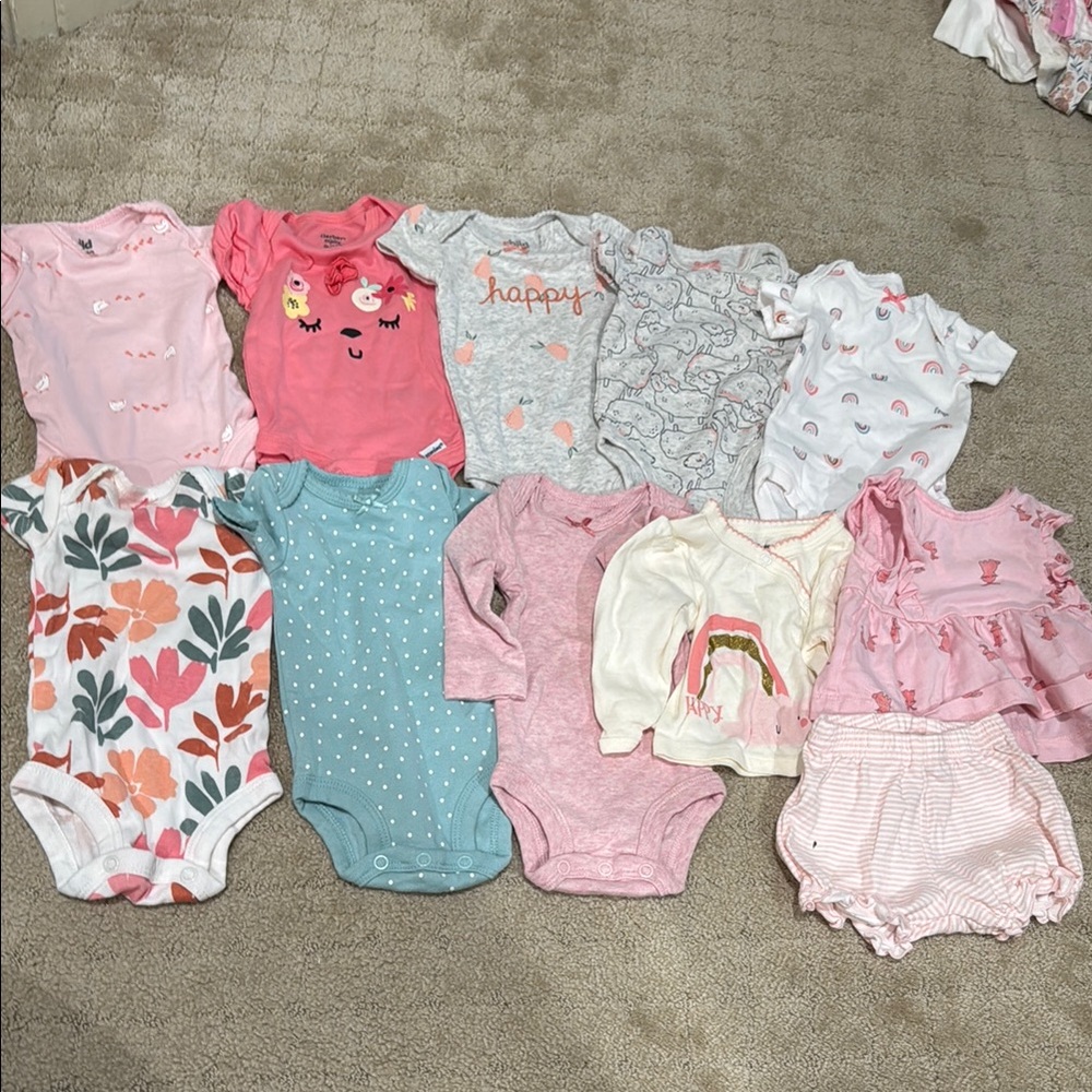 Assorted Baby Onesies and Outfits